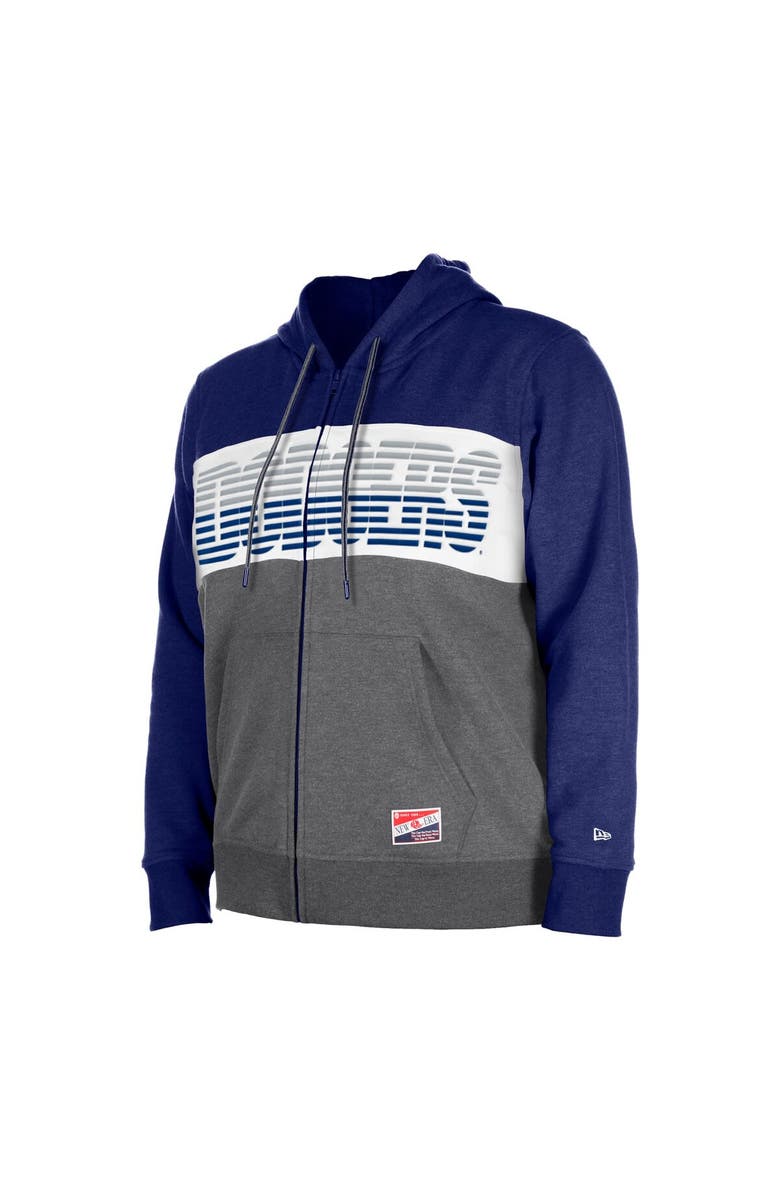 New Era Women's New Era Royal Los Angeles Dodgers Plus Size Color Block Full-Zip Hoodie, Alternate, color,