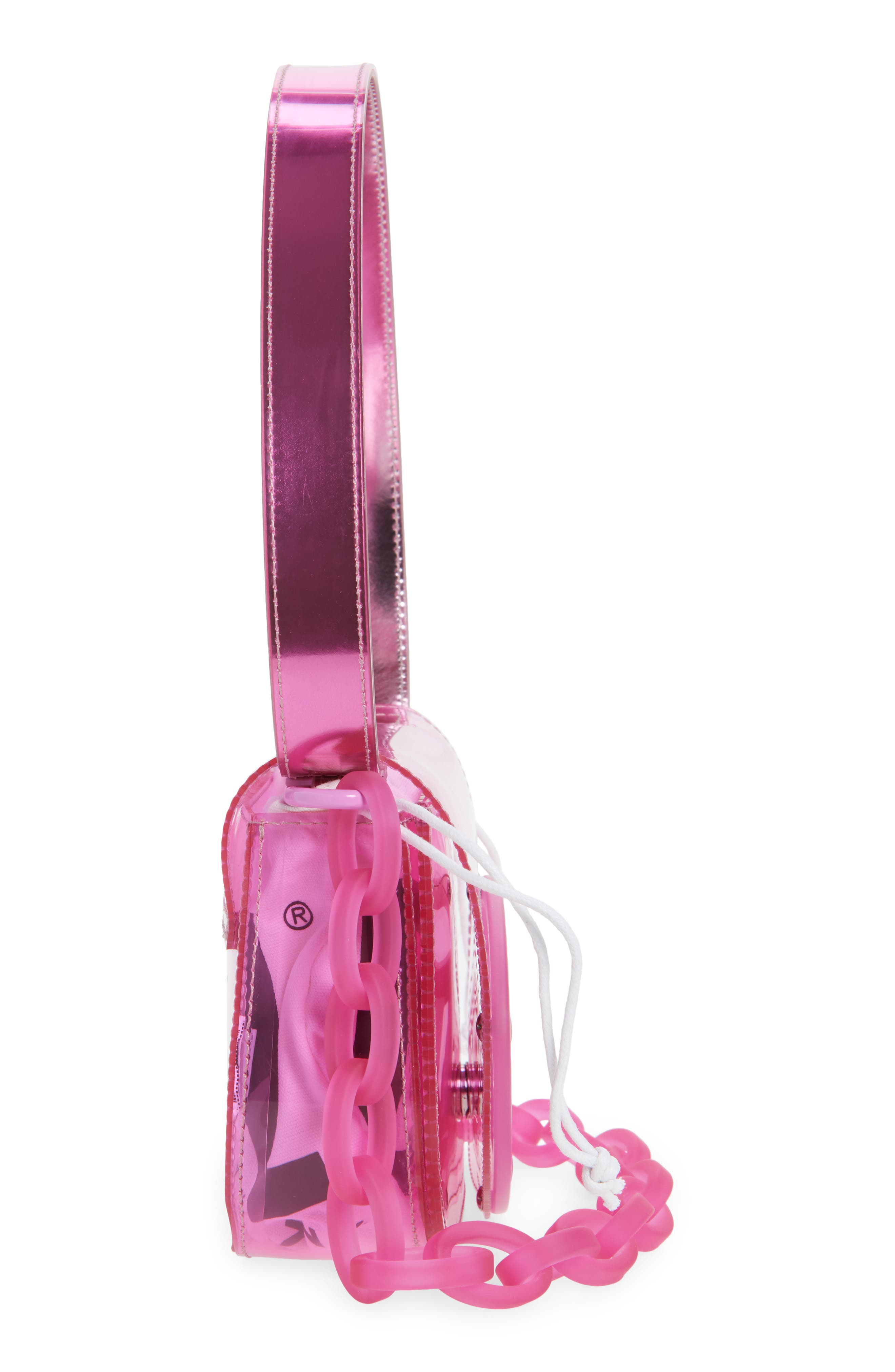 DIESEL<sup>®</sup> 1DR Logo Clear Shoulder Bag, Alternate, color, Pink