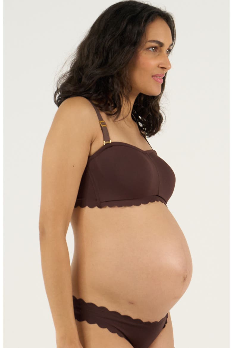 Skin Maternity And Nursing Invisible Bandeau Bra  C/D Cup, Alternate, color, Chocolate