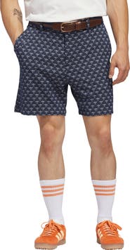 adidas Originals Trefoil & Tee Jacquard Piqué Flat Front Golf Shorts