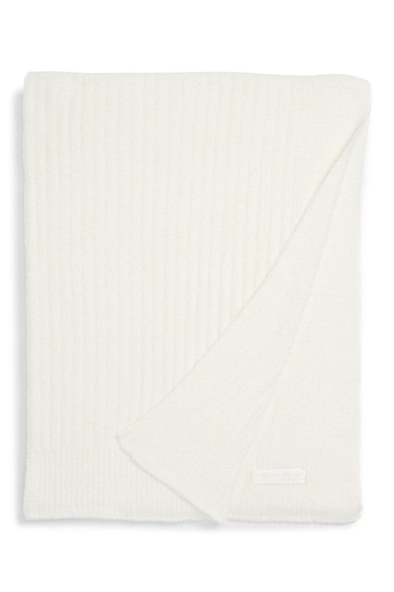 Ribbed Baby Blanket, Main, color, PEARL
