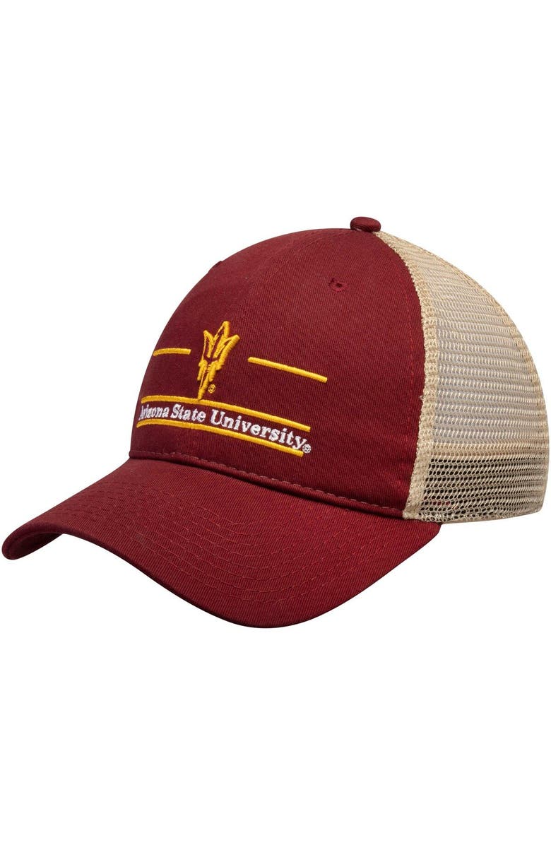 THE GAME Men's The Game Maroon Arizona State Sun Devils Split Bar Trucker Adjustable Hat, Main, color, 