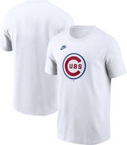 Nike Men's Nike White Chicago Cubs Cooperstown Collection Logo T-Shirt