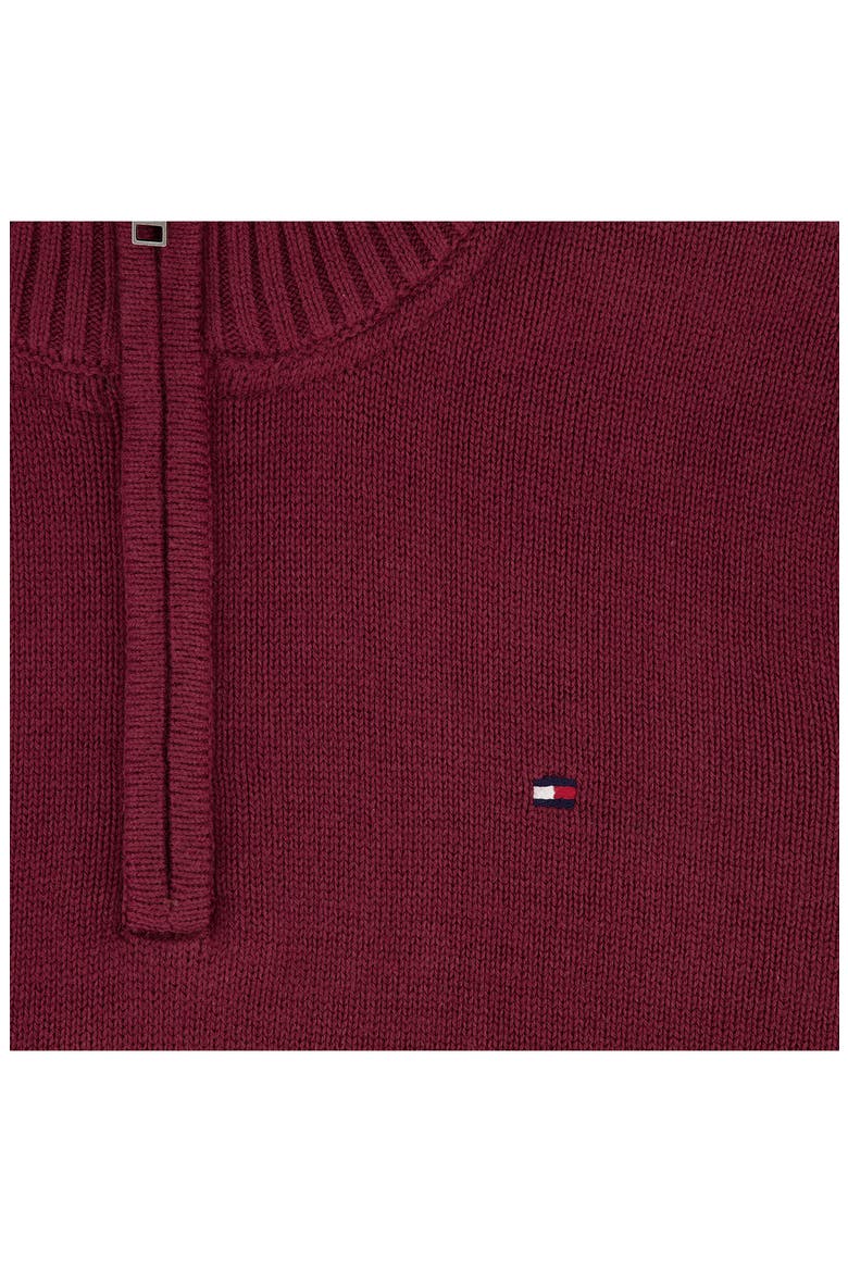 Kids' Quarter Zip Sweater, Alternate, color, ZINFANDEL