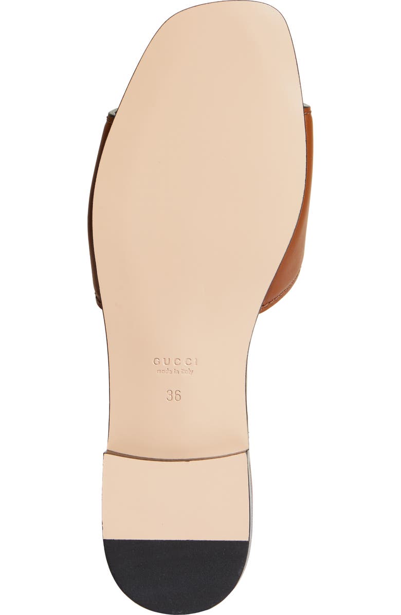 Gucci Interlocking G Cutout Slide Sandal, Alternate, color, Cuir