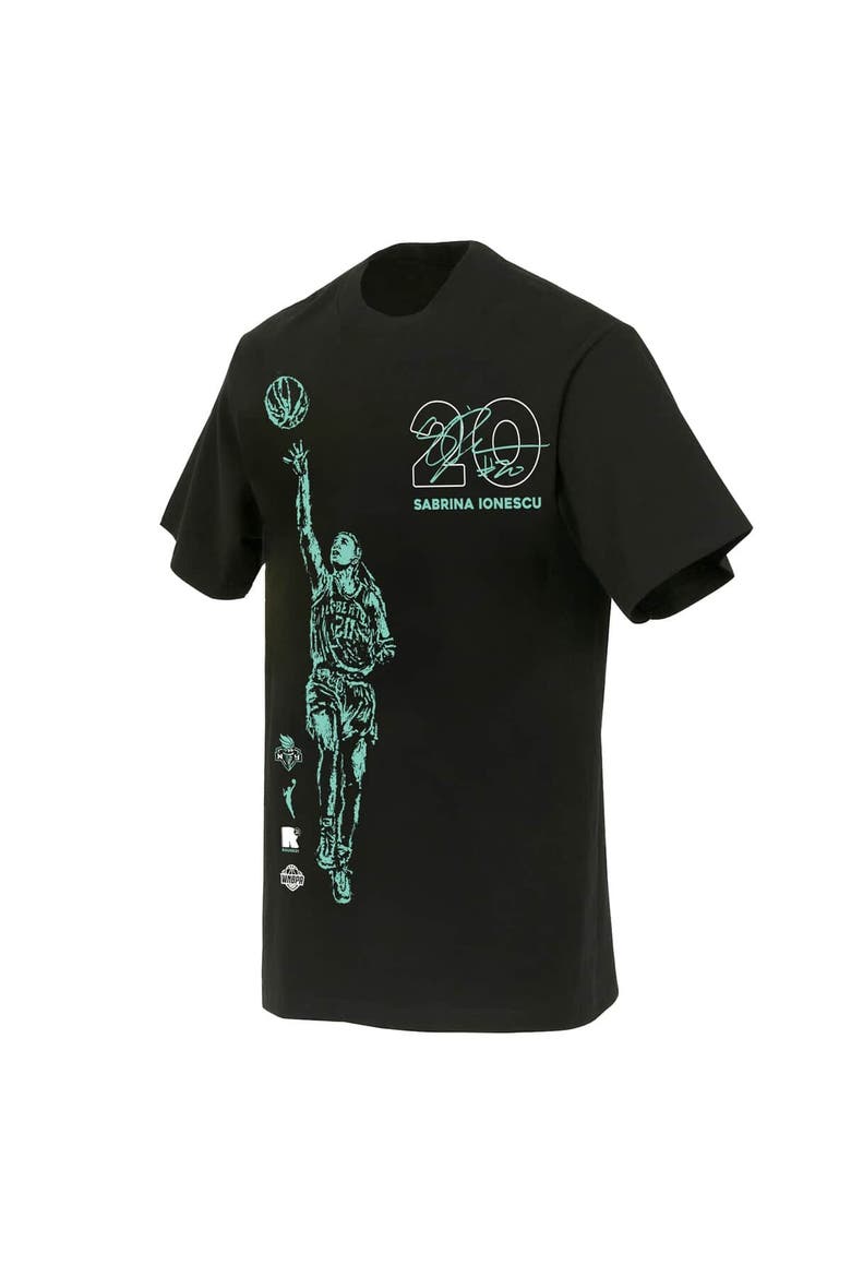 Unisex round21 Sabrina Ionescu Black New York Liberty Player T-Shirt, Alternate, color, Black