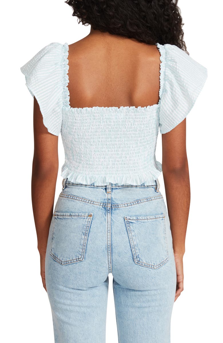 BB Dakota by Steve Madden Sucker For You Smocked Crop Top, Alternate, color, 