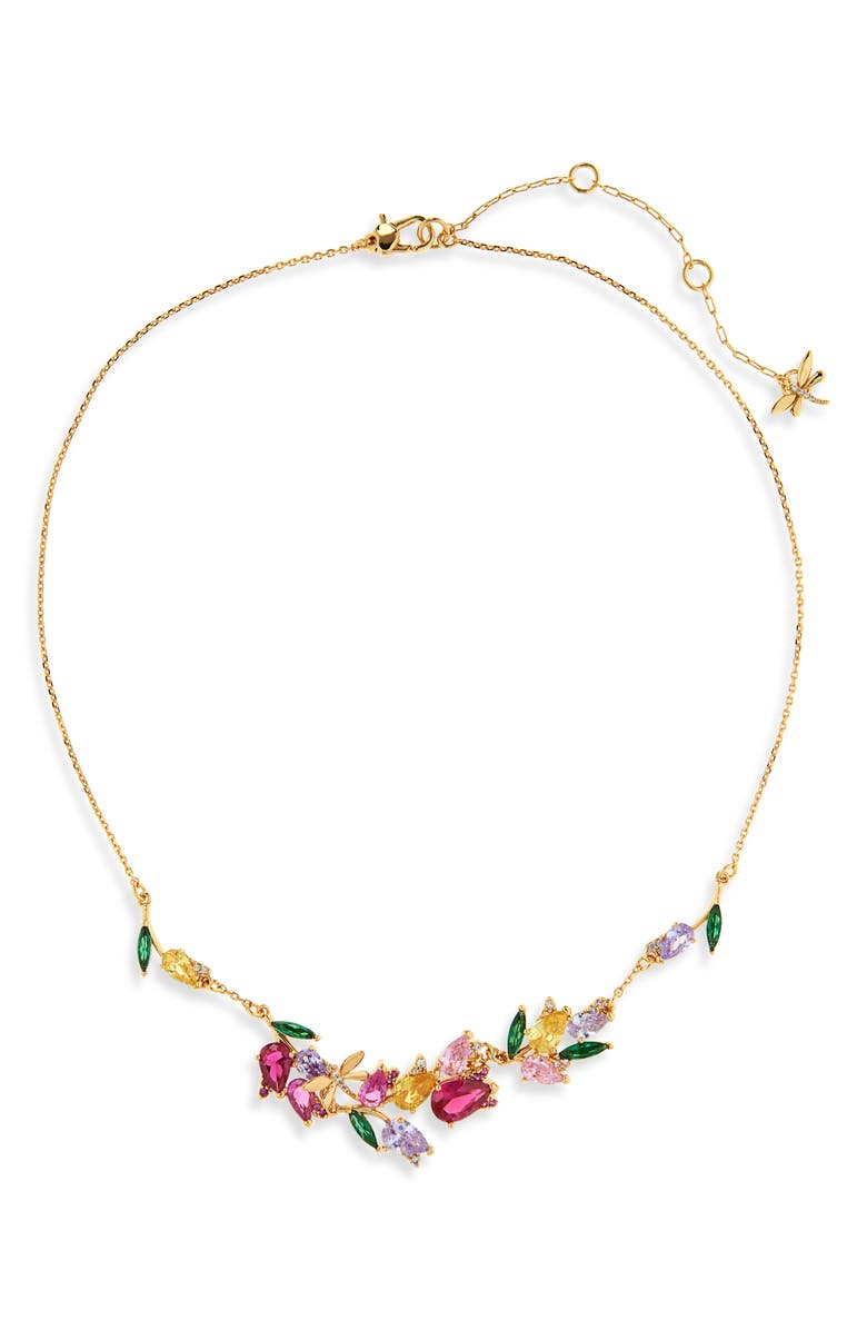 Kate Spade New York greenhouse floral necklace, Main, color,