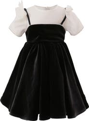 Tulleen Onyx Velvet Bow Dress