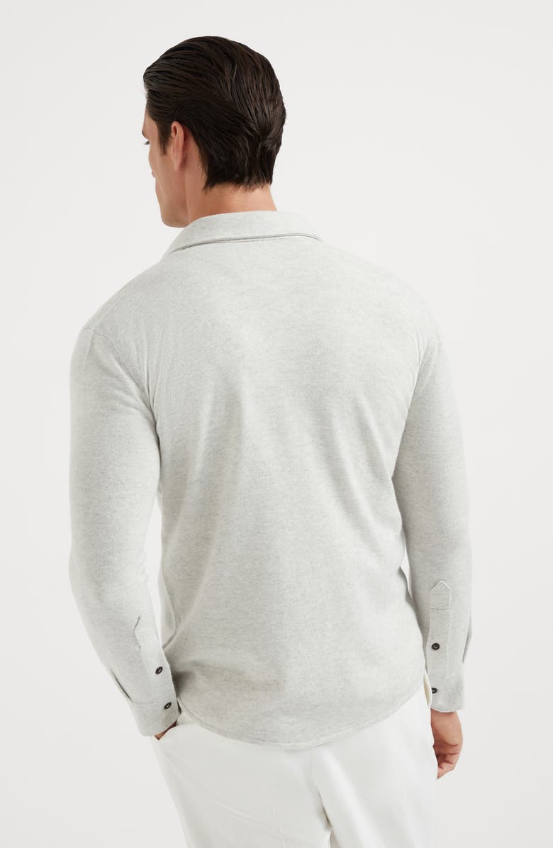 Brunello Cucinelli Virgin wool, cashmere and silk shirt-style cardigan, Alternate, color, 