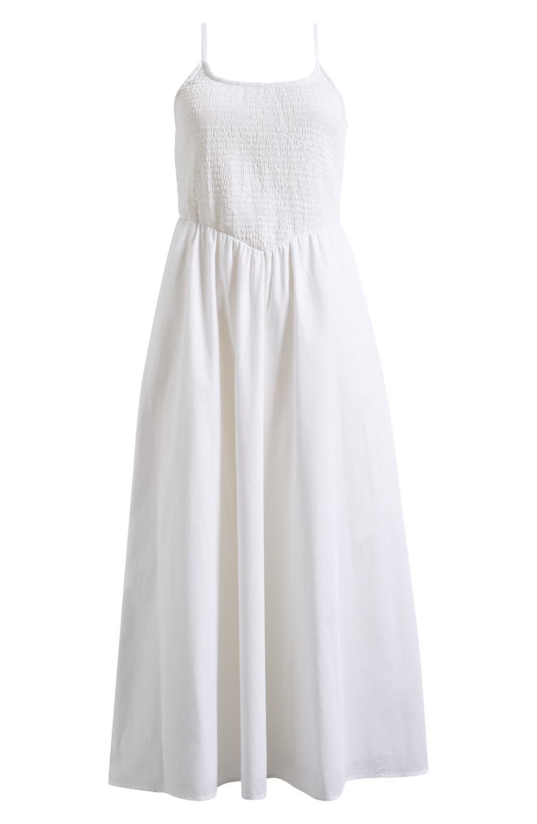 Halogen<sup>®</sup> Smocked Cotton Maxi Sundress, Alternate, color, Bright White