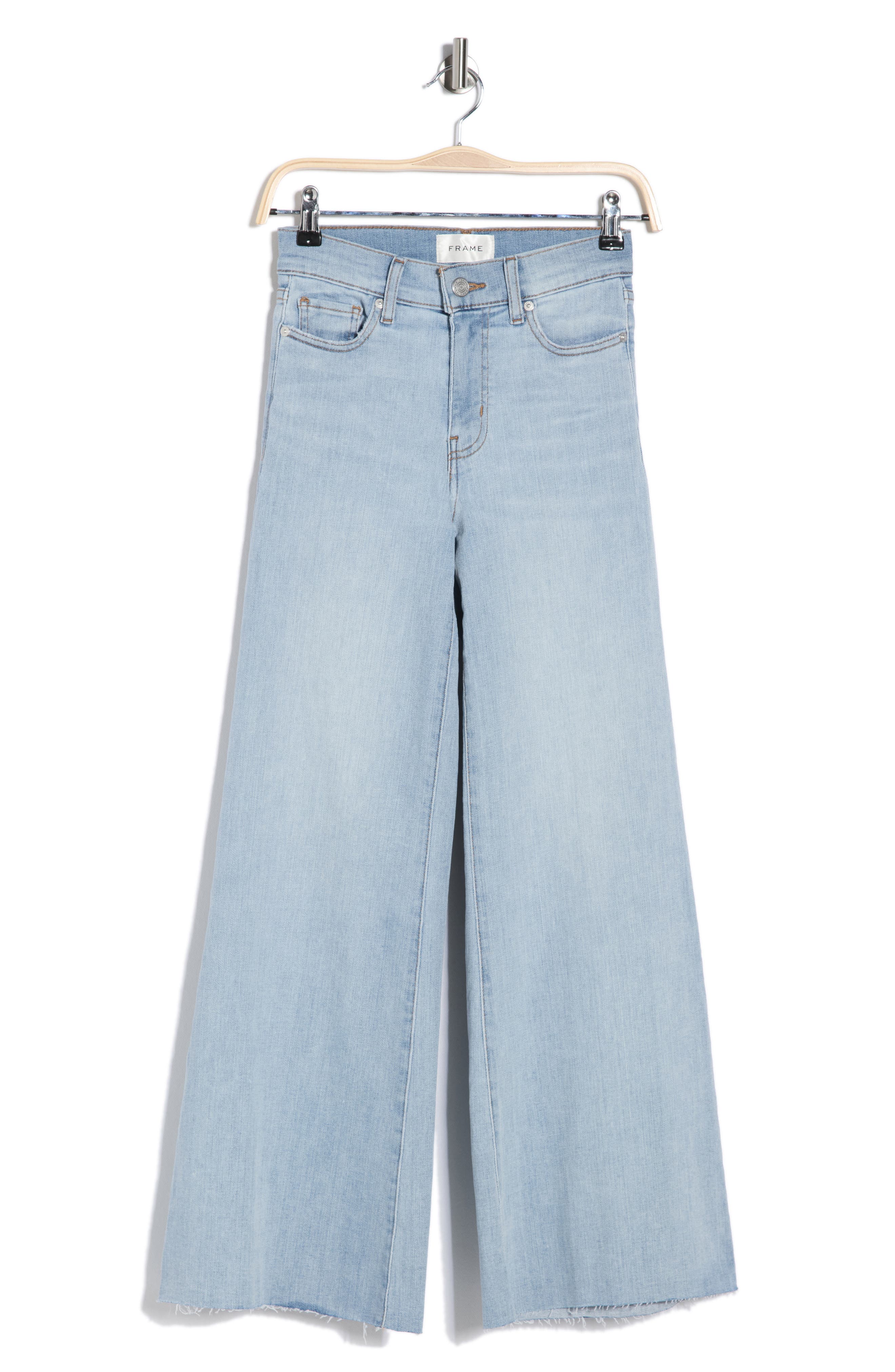 FRAME Palazzo Crop Cutoff Jeans