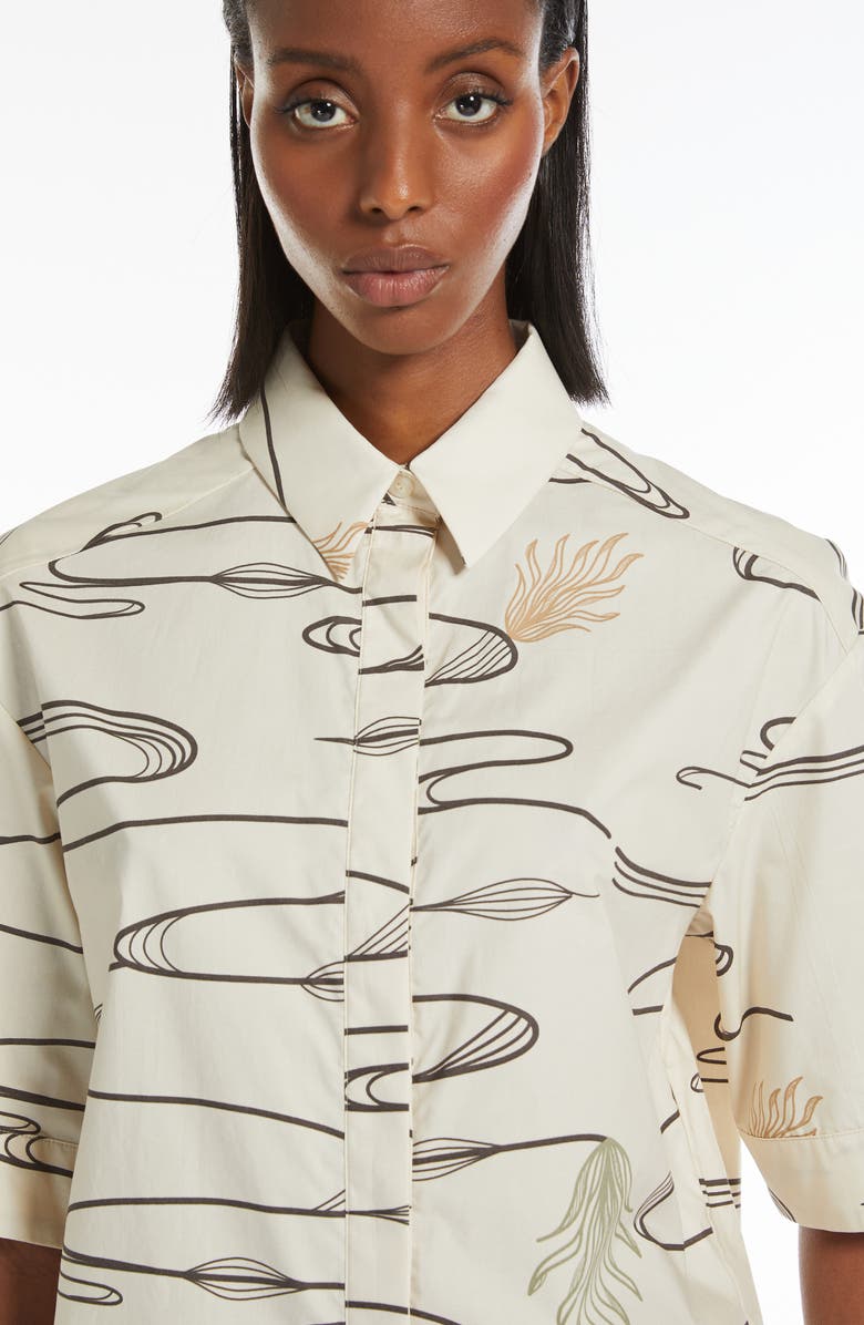 MM by Max Mara Jenni Print Shirt, Alternate, color, Sand