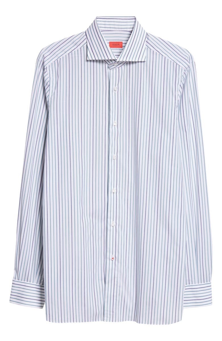 ISAIA Stripe Button-Up Shirt, Alternate, color, White/ Green
