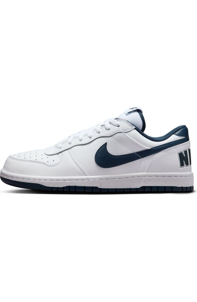 Nike Big Nike Low Basketball Sneaker, Alternate, color, White/ Midnight Navy