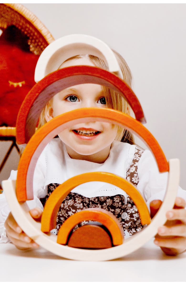 Bigjigs Toys Natural Stacking Rainbow, Alternate, color,