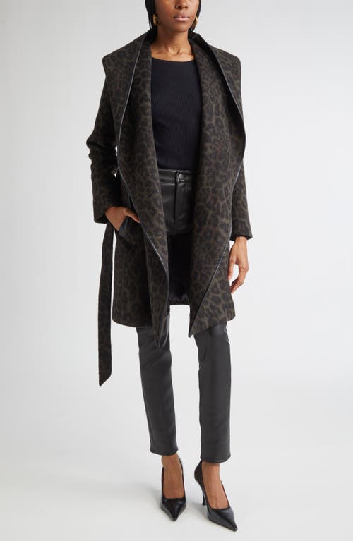 Ramy Brook Joan Animal Print Coat In Black