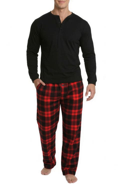 Henley & Flannel Pant Pajama Set