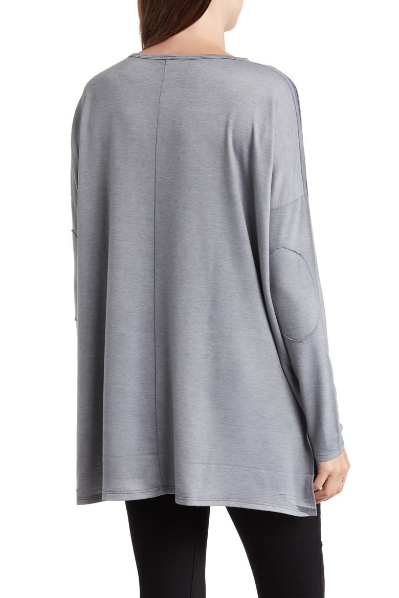 Asymmetric Dolman Sweater, Alternate, color, BLUE PERENNIAL