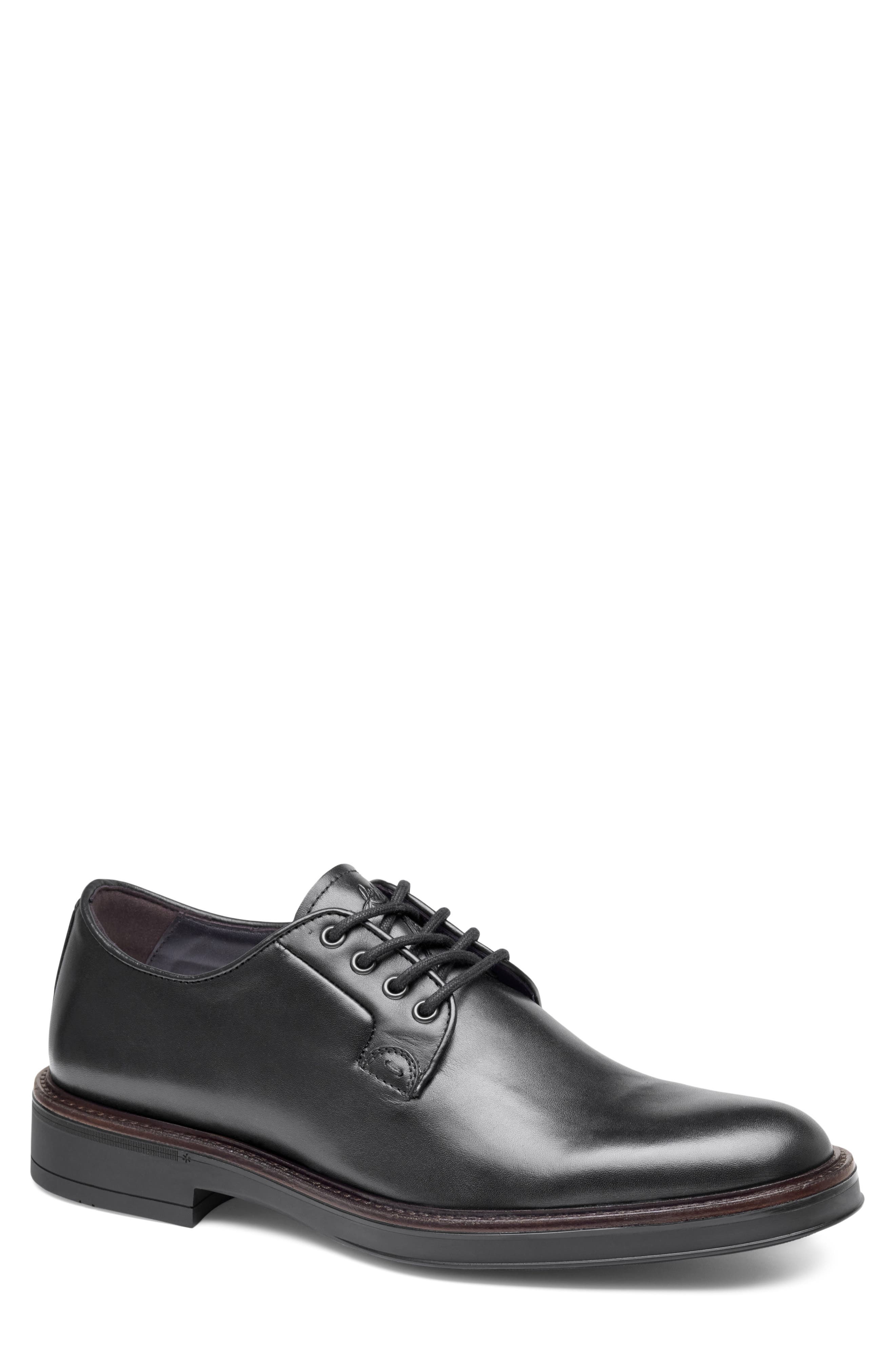 Brady Plain Toe Derby, Main, color, BLACK HAND-FINISHED FULL GRAIN