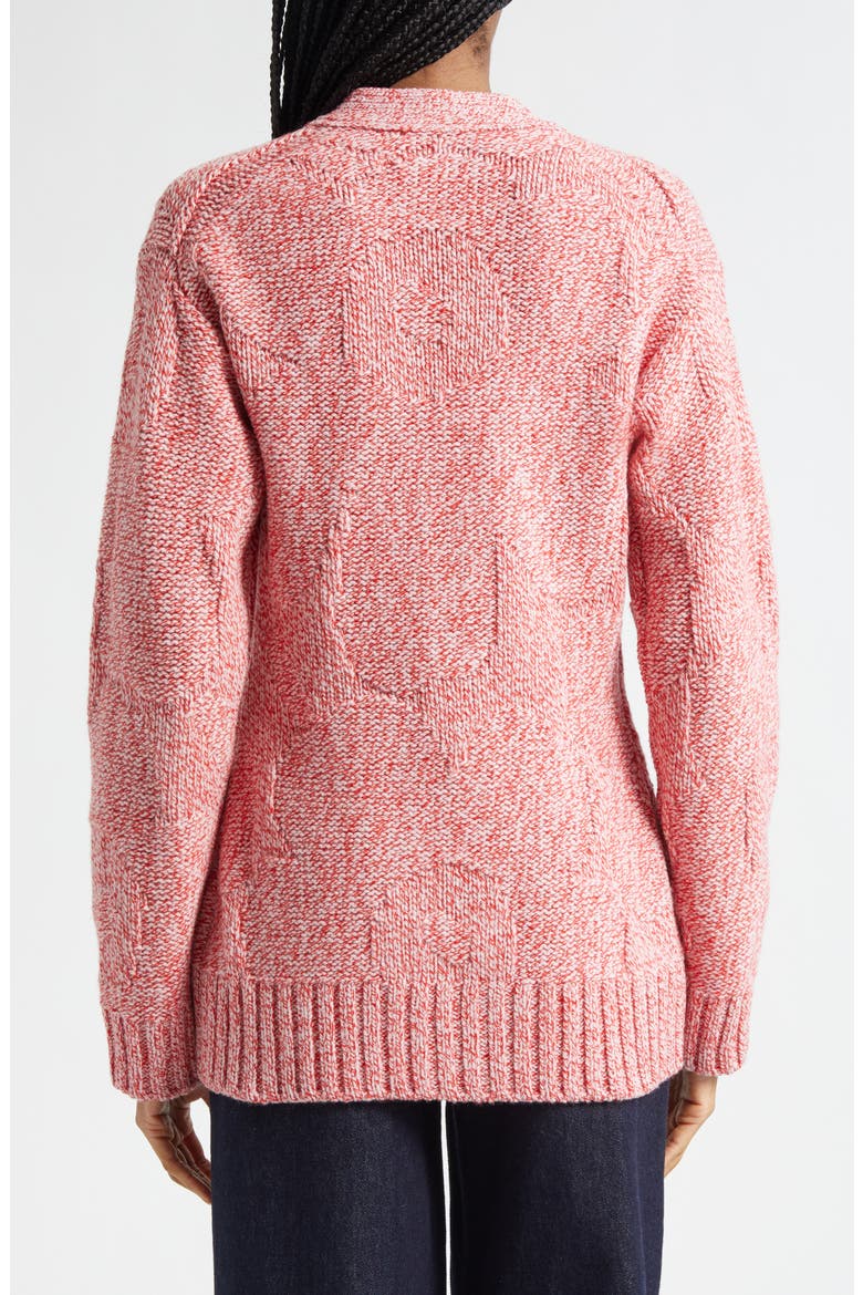 Aamu Unikko Wool Cardigan, Alternate, color, RED MELANGE