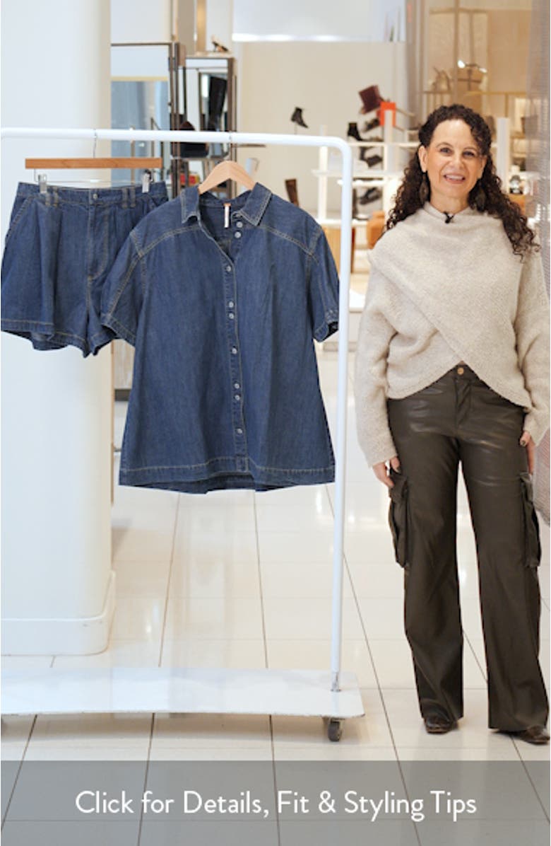 Griselda Denim Shirt & Shorts Set, sales video thumbnail