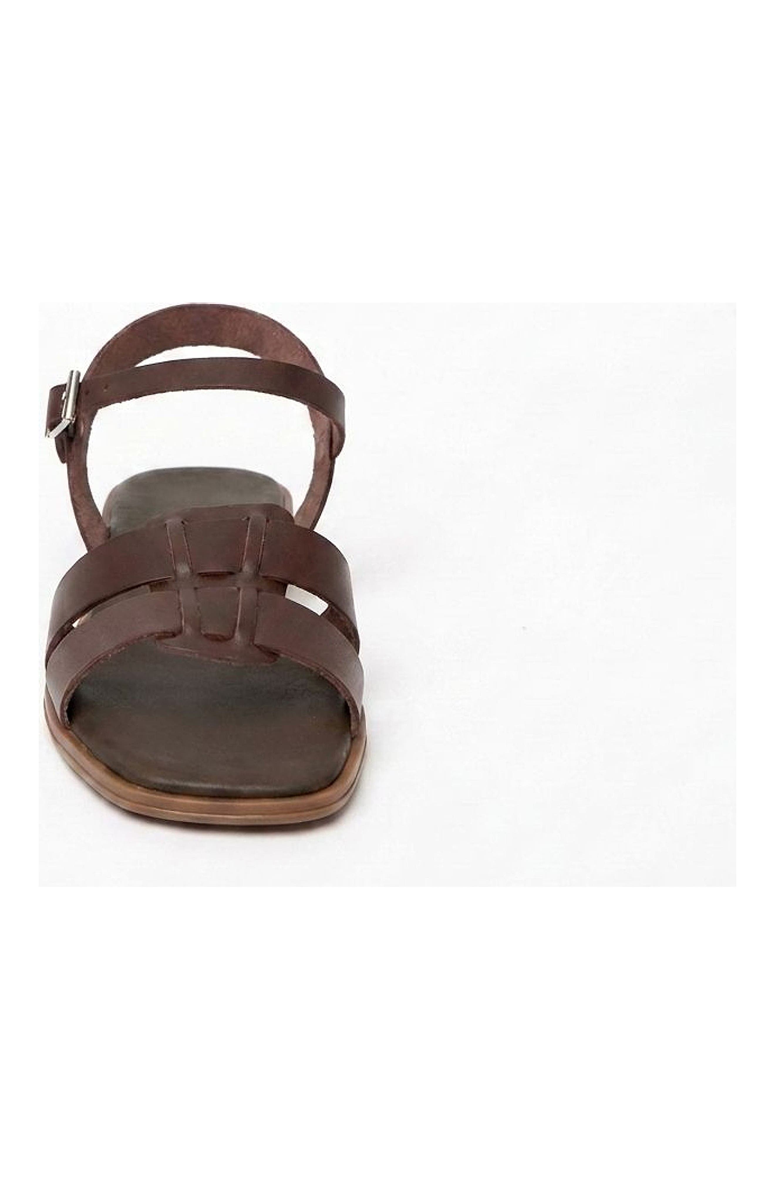 Niva Flat Sandal, Alternate, color, Chocolate