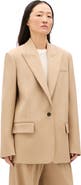 Another Tomorrow Wool Oversized Tailored Jacket