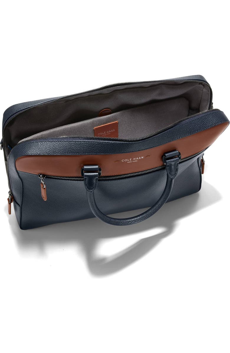 Cole Haan Damon Briefcase, Alternate, color, Navy Blazer/ New British Tan