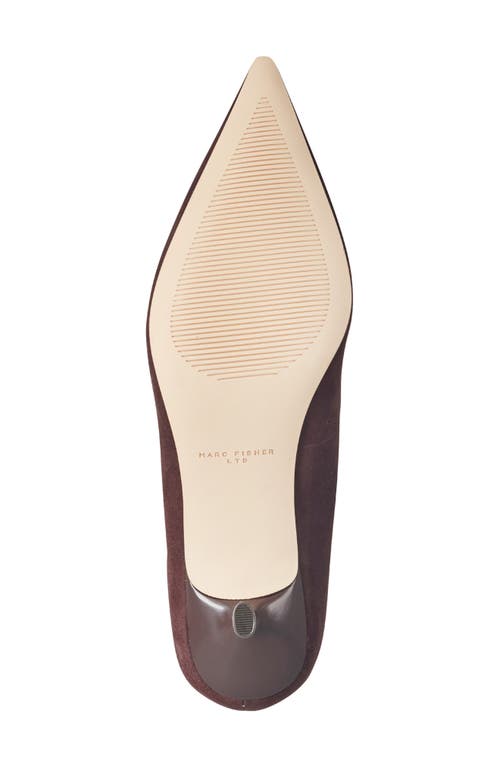Marc Fisher Ltd Calynna Pointed Toe Kitten Heel Pump In Brown