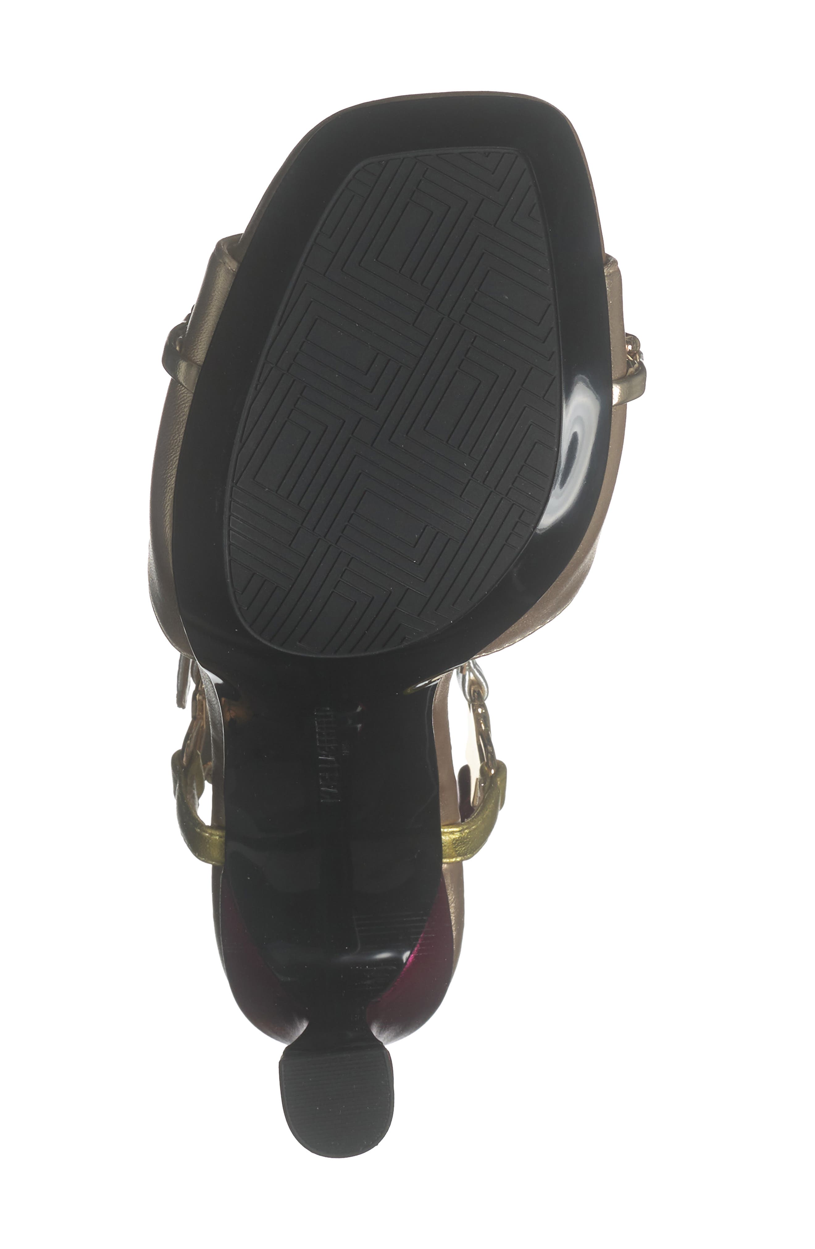 KARL LAGERFELD PARIS Danessa Ankle Strap Sandal, Alternate, color, Gold Multi