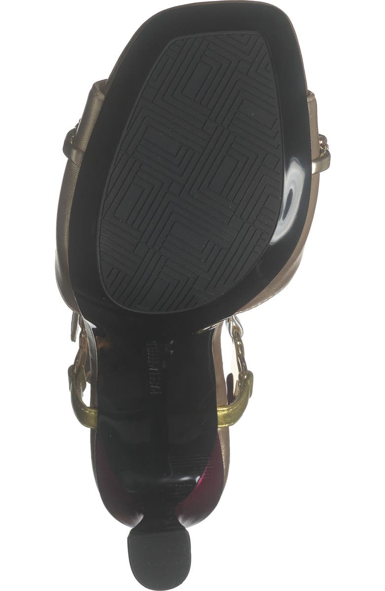 KARL LAGERFELD PARIS Danessa Ankle Strap Sandal, Alternate, color, Gold Multi