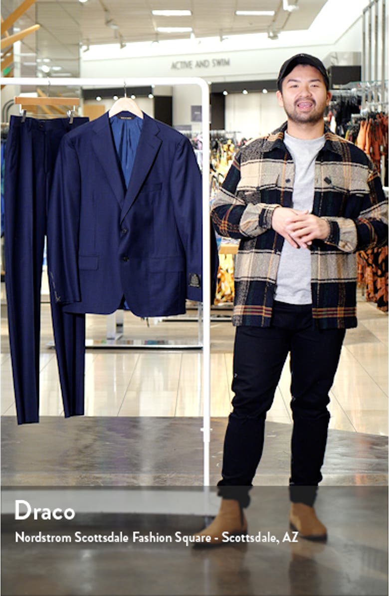 Infinity Sharkskin Classic Fit Wool Suit, sales video thumbnail