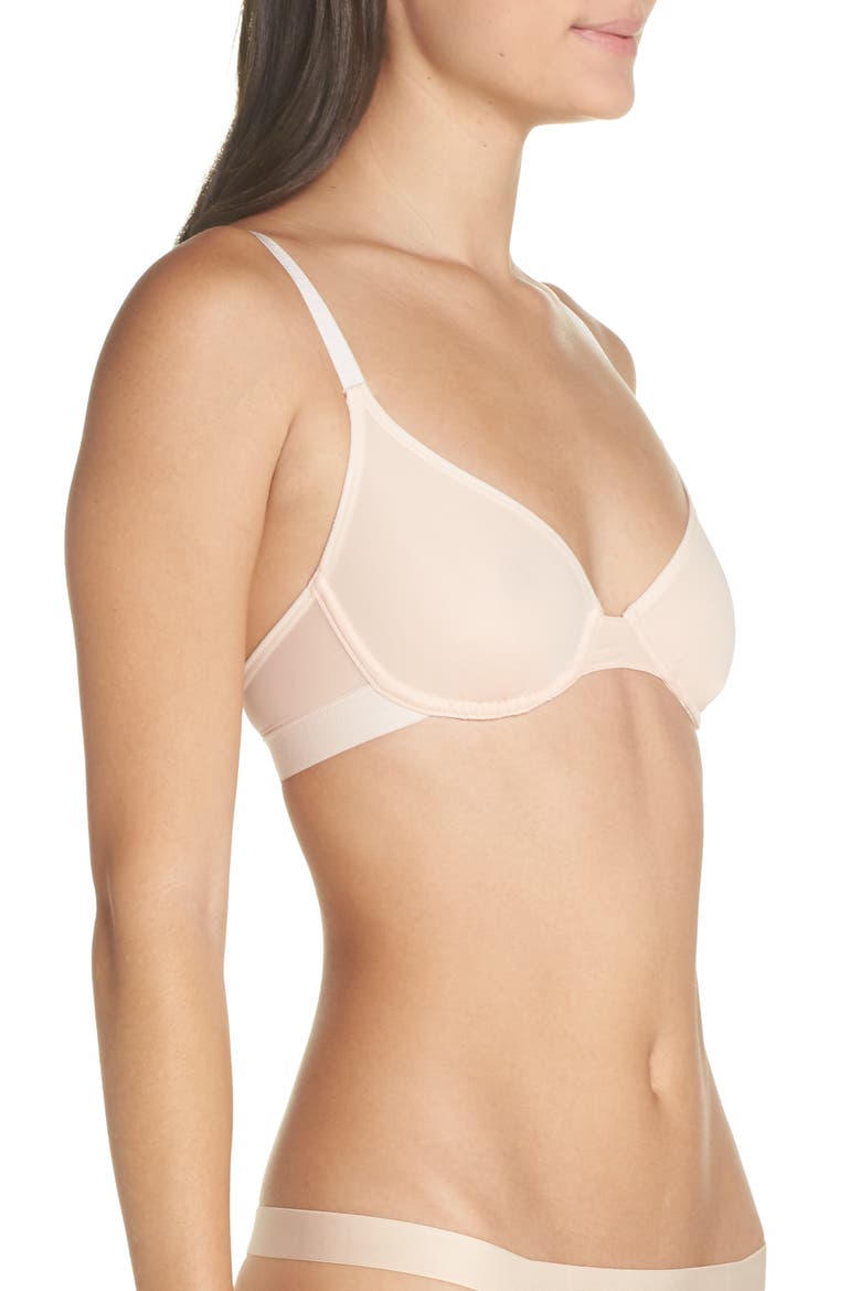 Silky Demi Bra, Alternate, color, PEACH