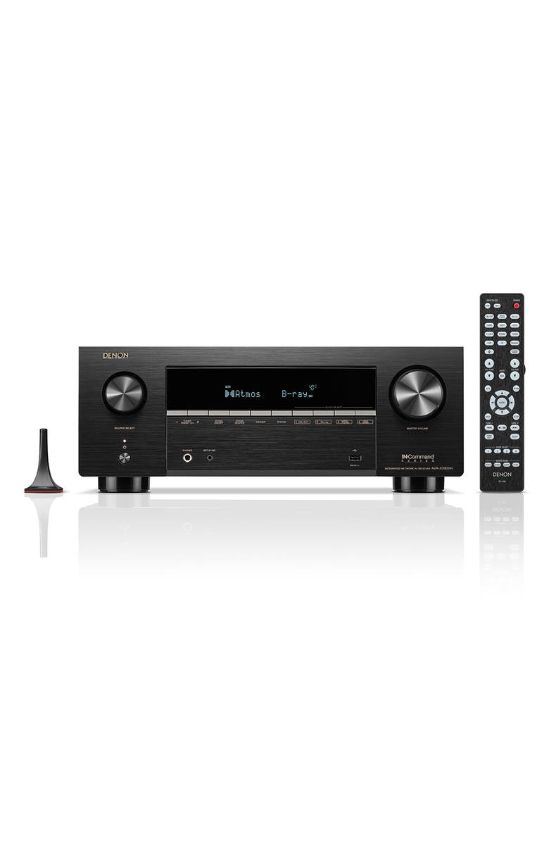 Denon AVR-X3900H 9.4 Channel 8K Home Theater Receiver with Dolby Atmos & HEOS Built-In, Main, color, Black