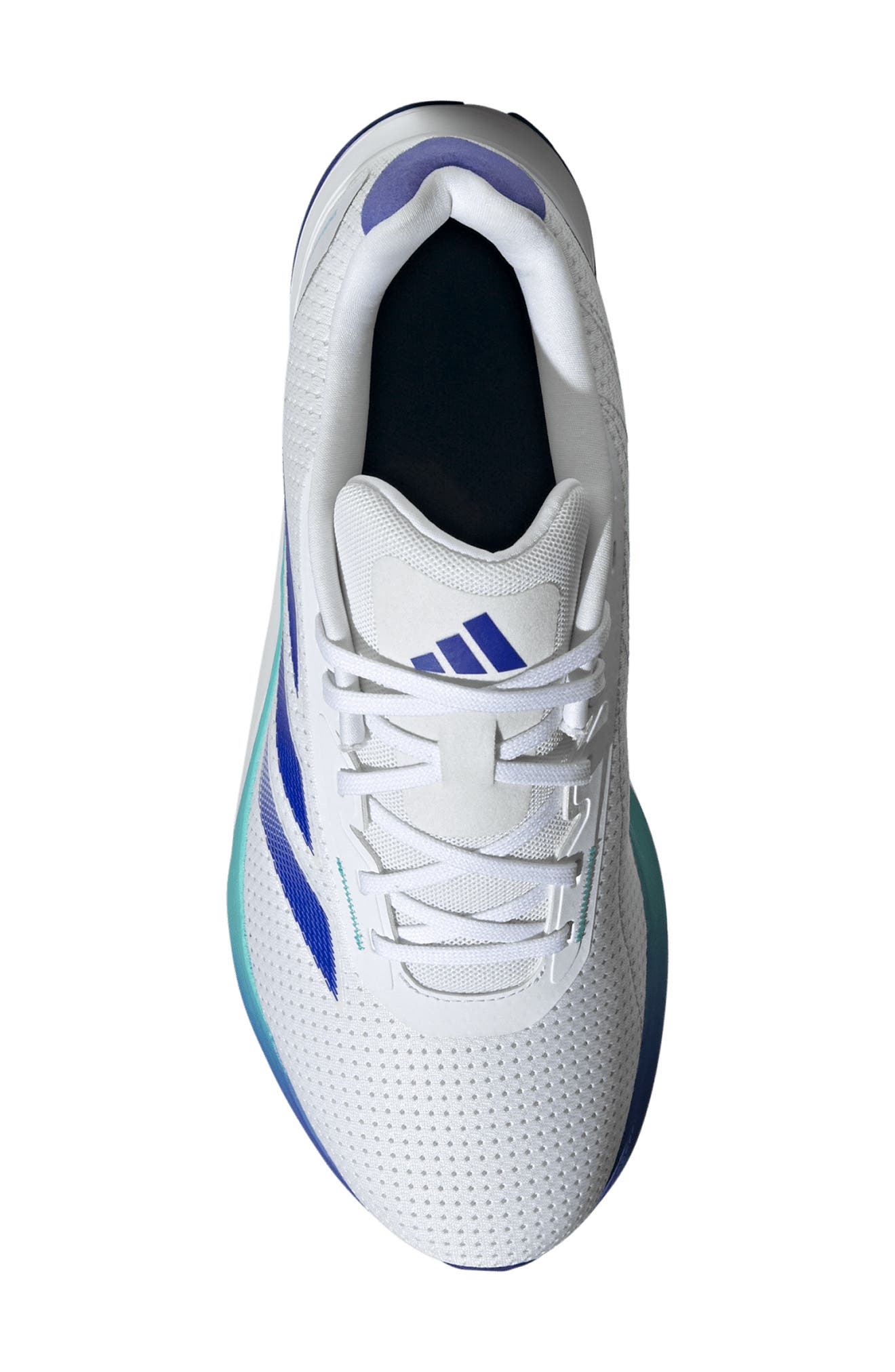 adidas Duramo SL Running Shoe, Alternate, color, White/ Lucid Blue/ Flash Aqua