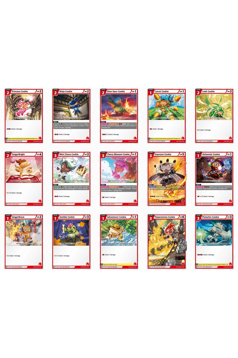 CookieRun Braverse Trading Card Game, Starter Deck Red, Aggressive Game Play, Alternate, color, Multicolored