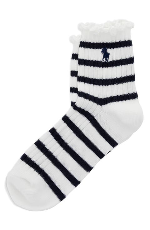 Lettuce Edge Cotton Blend Quarter Socks