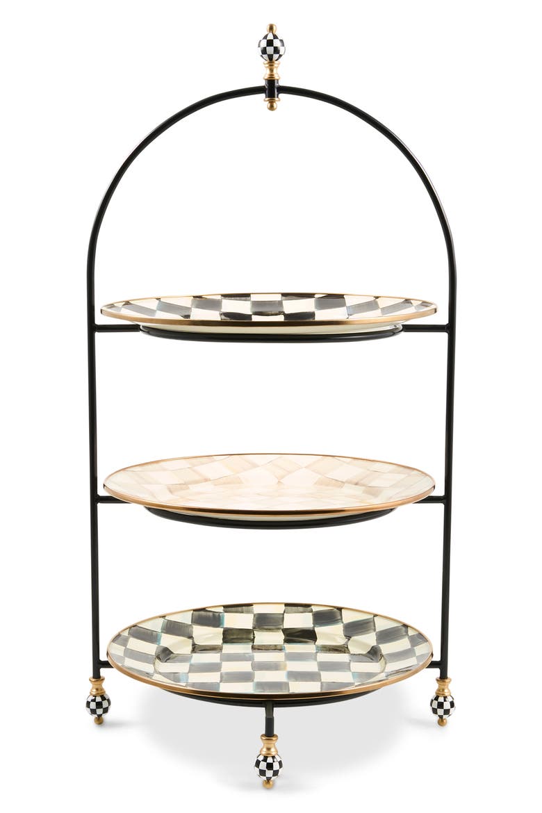 Check Large Plate Stand, Alternate, color, BLACK