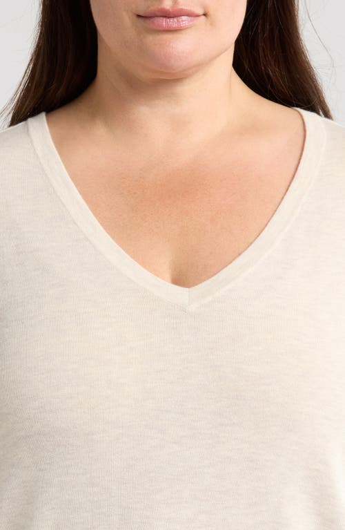 Shop Treasure & Bond Relaxed V-neck Sweater In Beige Oatmeal Light Heather