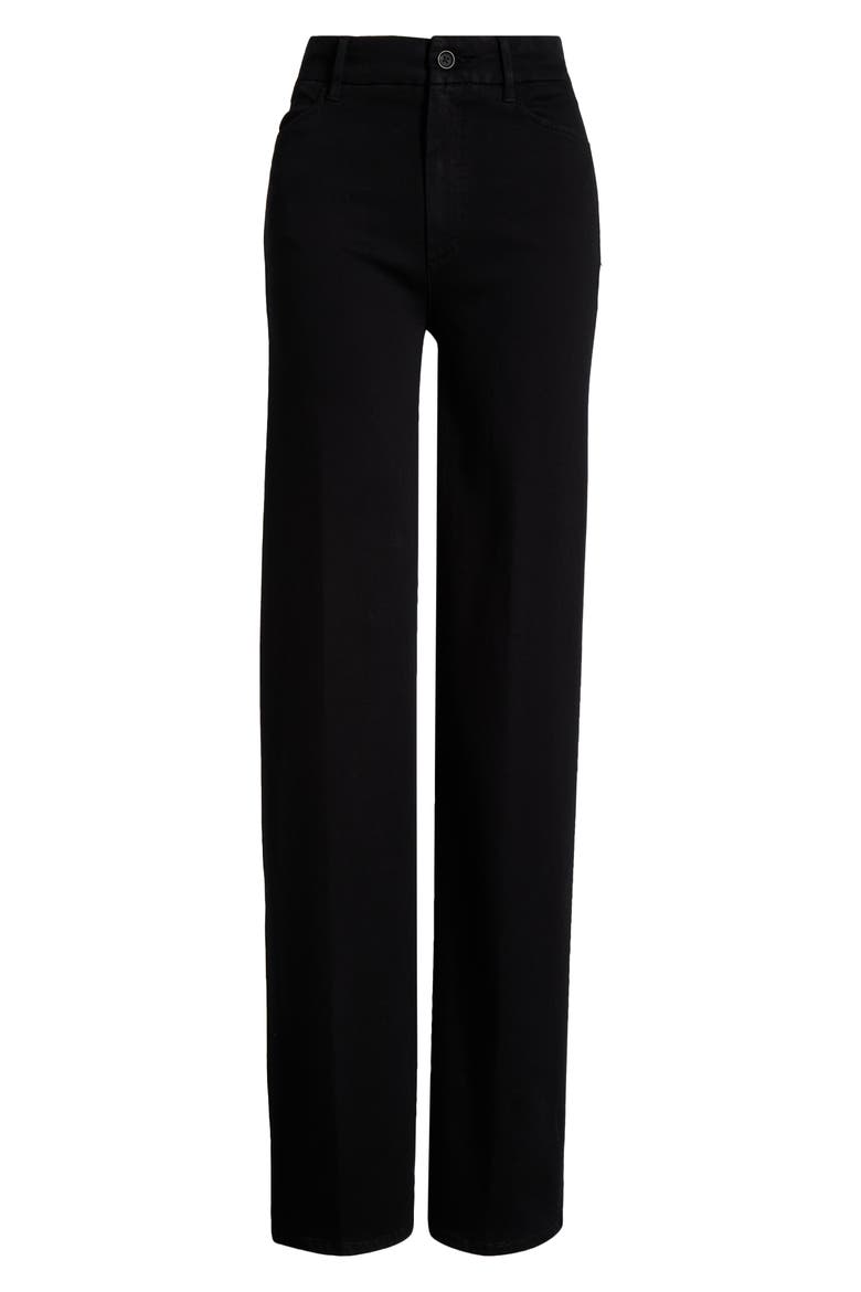 Sasha High Waist Wide Leg Jeans, Alternate, color, BLACK SHADOW