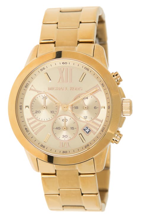 Women's Brynn Chronograph Gold IP Bracelet Watch, 40mm