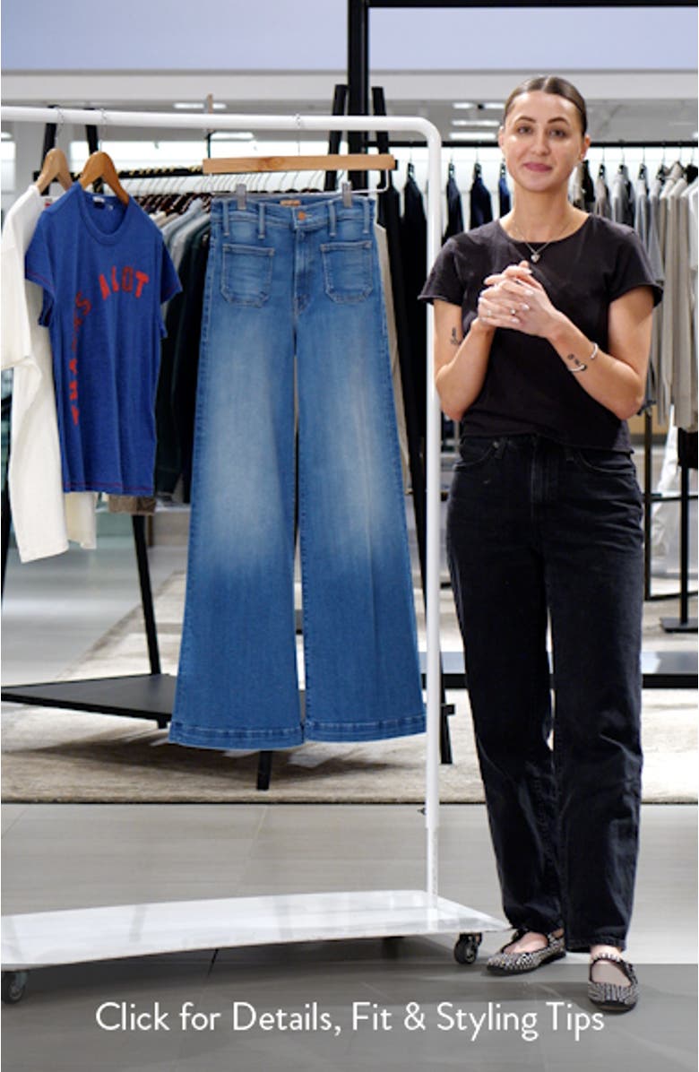 The Hustler Roller Patch Pocket Sneak Wide Leg Jeans, sales video thumbnail