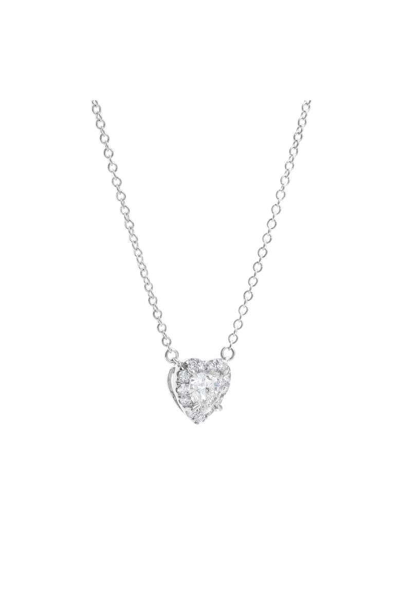Fiona 14K Gold Lab Grown Diamond Heart Necklace - 0.75 ct, Alternate, color, 14K White Gold