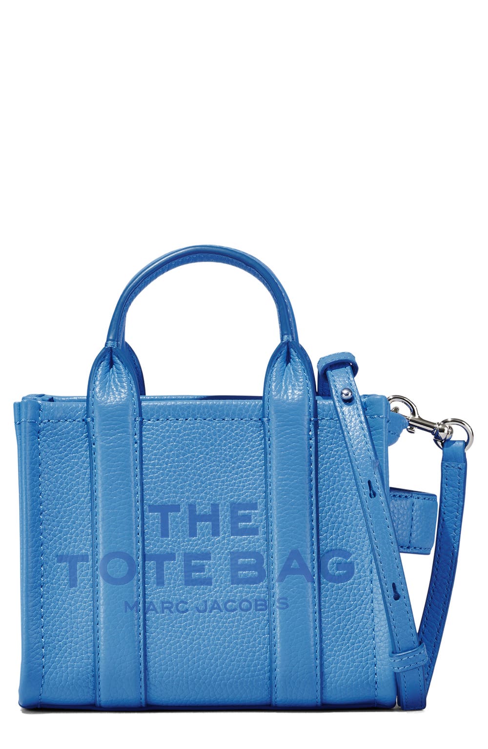 The Leather Crossbody Tote Bag, color, SPRING BLUE