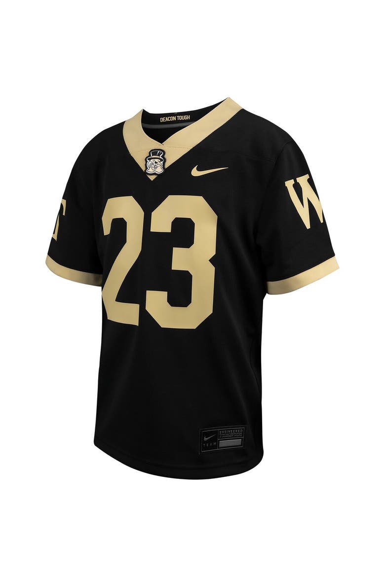 Youth Nike #23 Black Wake Forest Demon Deacons Untouchable Replica Game Jersey, Alternate, color, Black