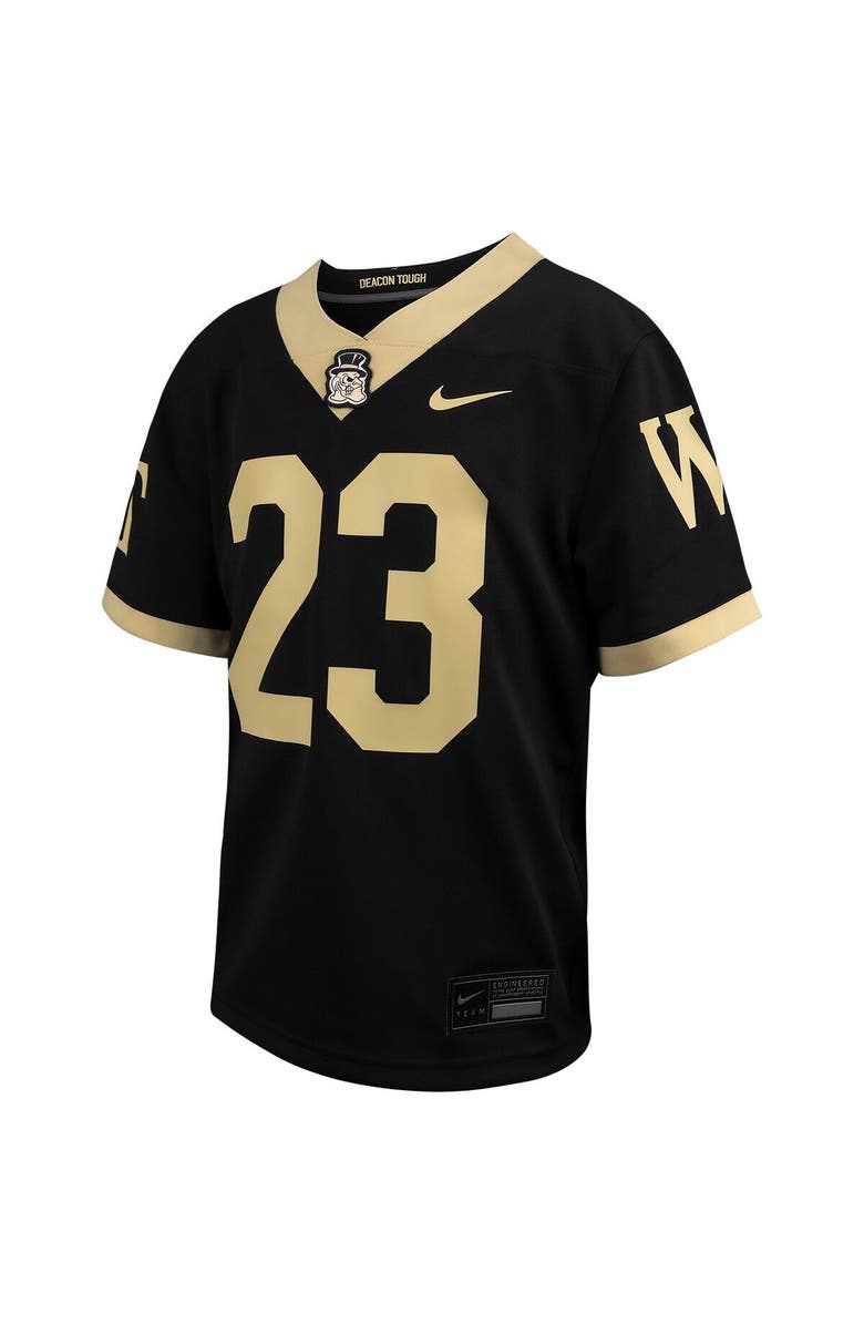 Nike Youth Nike #23 Black Wake Forest Demon Deacons Untouchable Replica Game Jersey, Alternate, color, Black