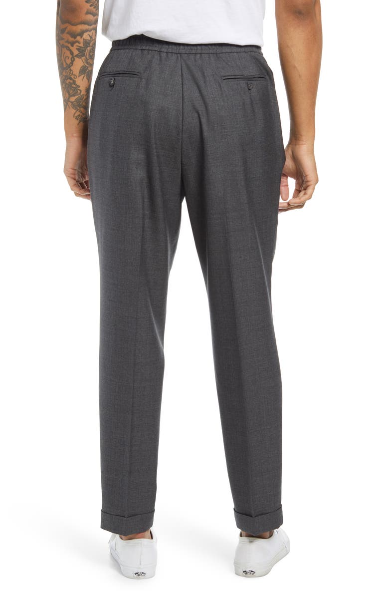 Officine Générale Joseph Pleated Fresco Wool Drawstring Pants, Alternate, color, 