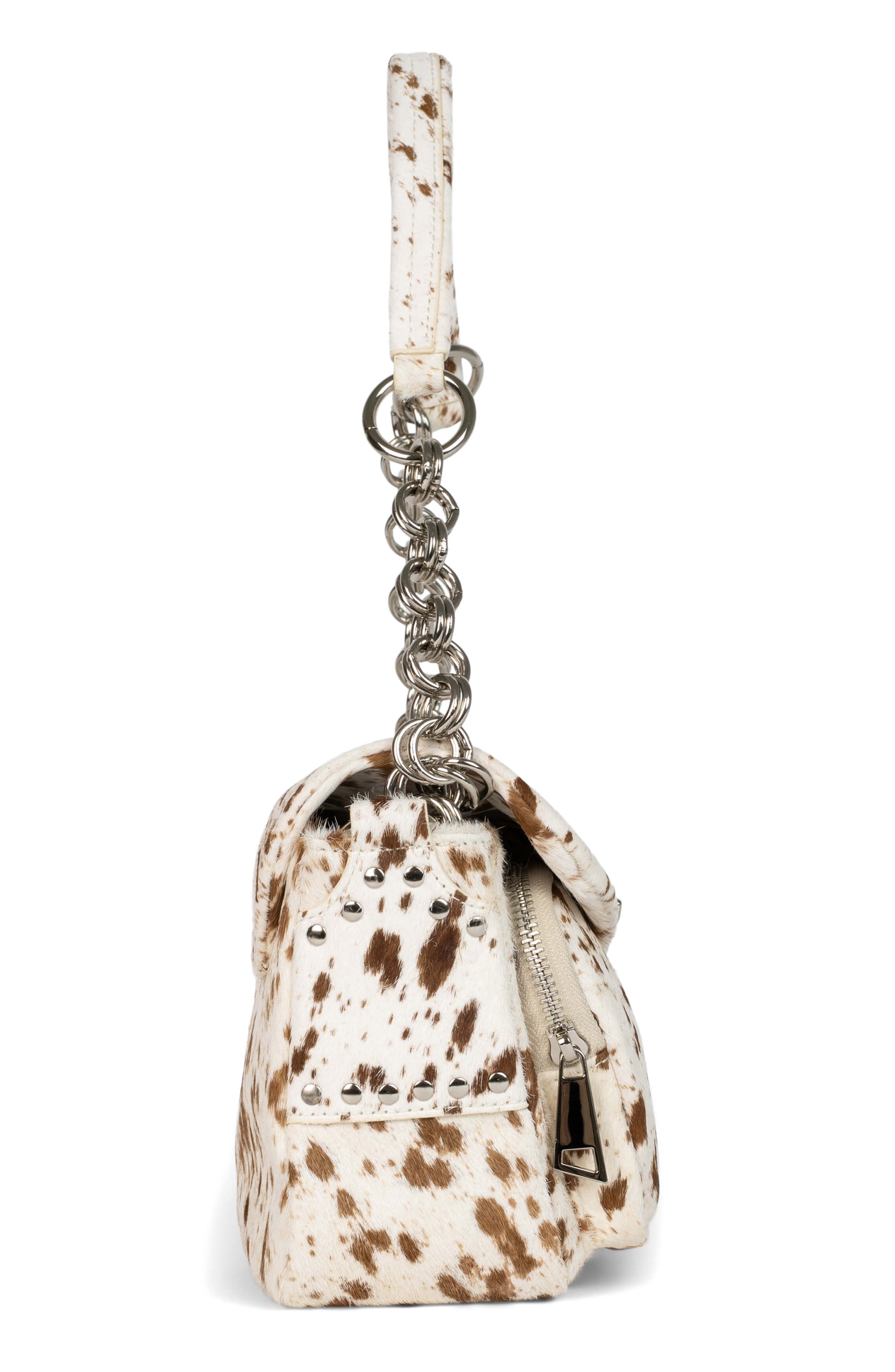 Jeffrey Campbell Night Out Genuin Calf Hair Shoulder Bag, Alternate, color, 