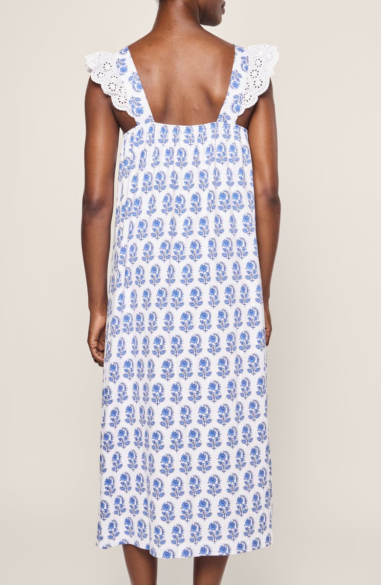 Petite Plume Clara Pima Cotton Nightgown, Alternate, color, Blue